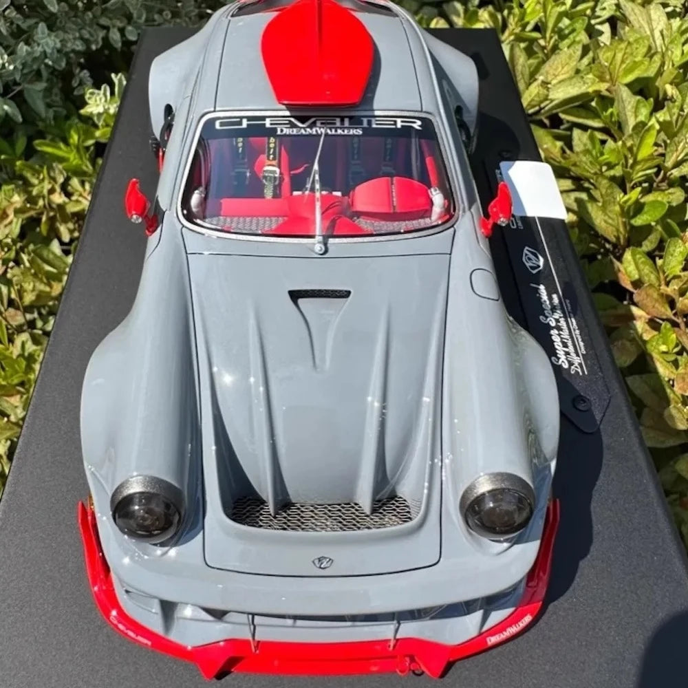 [DreamWalkers] 1:18 Porsche 2020 911 Chevalier D995 Glossy Gray & Red Model Car Resin