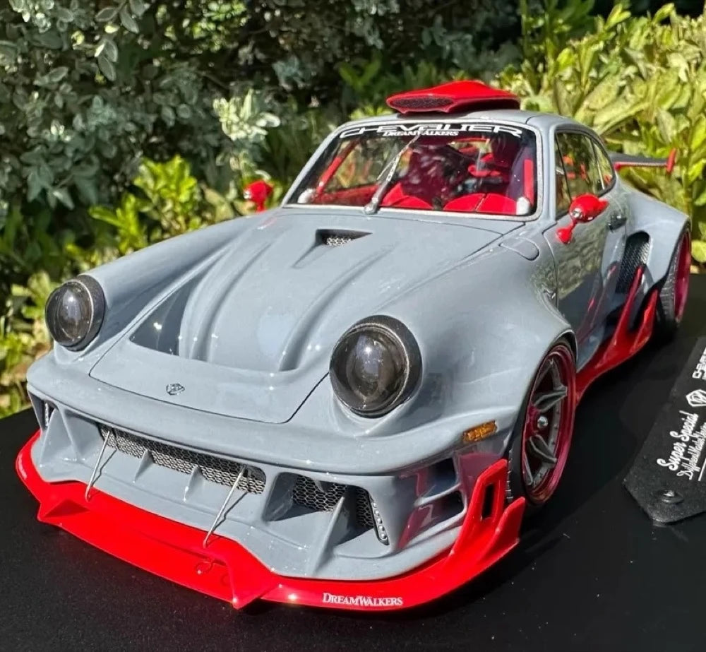 [DreamWalkers] 1:18 Porsche 2020 911 Chevalier D995 Glossy Gray & Red Model Car Resin