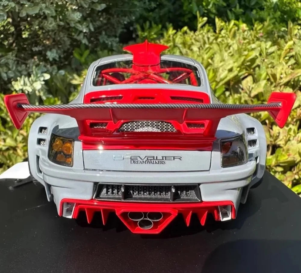 [DreamWalkers] 1:18 Porsche 2020 911 Chevalier D995 Glossy Gray & Red Model Car Resin