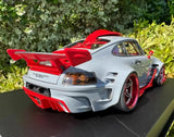 [DreamWalkers] 1:18 Porsche 2020 911 Chevalier D995 Glossy Gray & Red Model Car Resin