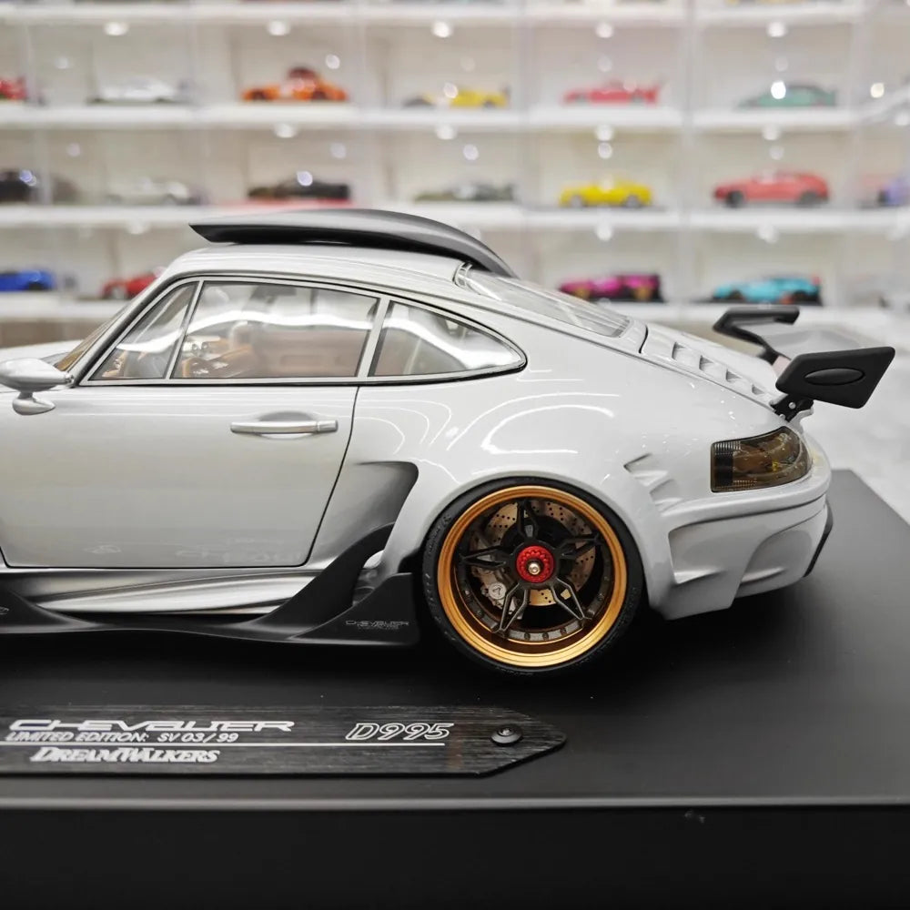 [DreamWalkers] 1:18 Porsche 2020 911 Chevalier D995 Glossy Silver Model Car Resin