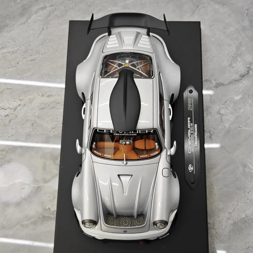 [DreamWalkers] 1:18 Porsche 2020 911 Chevalier D995 Glossy Silver Model Car Resin