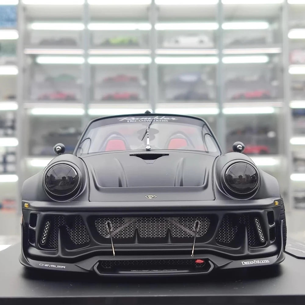 [DreamWalkers] 1:18 Porsche 2020 911 Chevalier D995 Roadster matt svart modellbil harts