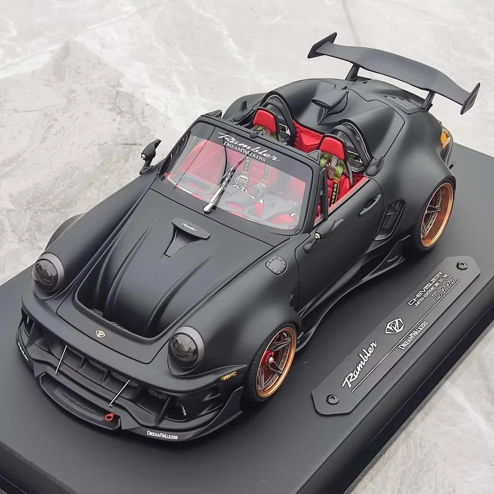 [DreamWalkers] 1:18 Porsche 2020 911 Chevalier D995 Roadster mat noir voiture miniature Resin