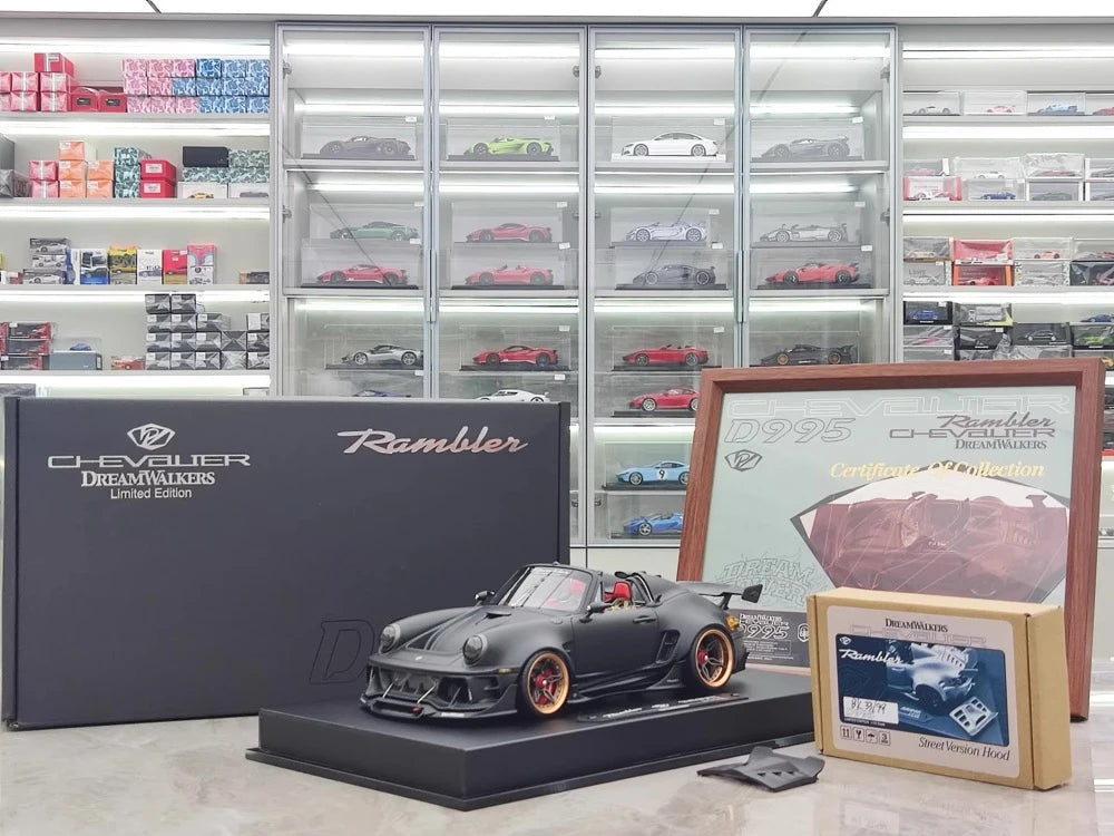 [DreamWalkers] 1:18 Porsche 2020 911 Chevalier D995 Roadster mat noir voiture miniature Resin