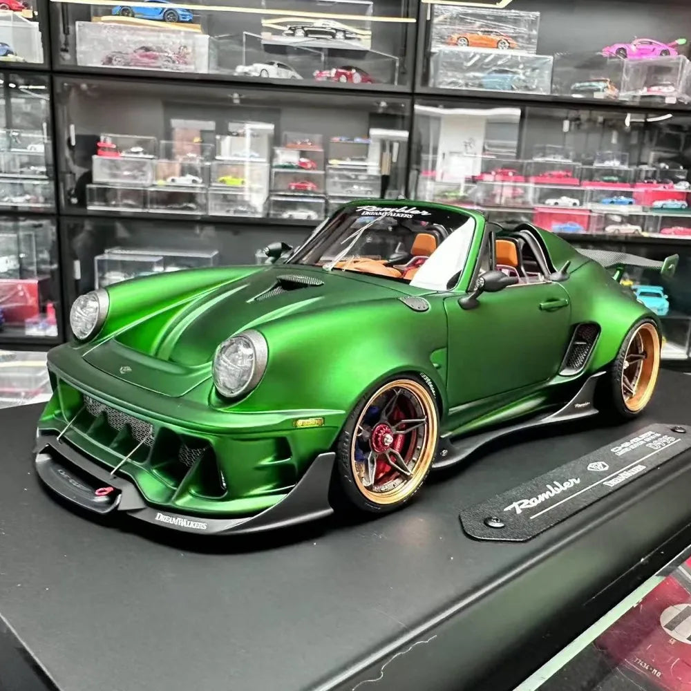 [DreamWalkers] 1:18 Porsche 2020 911 Chevalier D995 Roadster Matte Green Model Car Resin