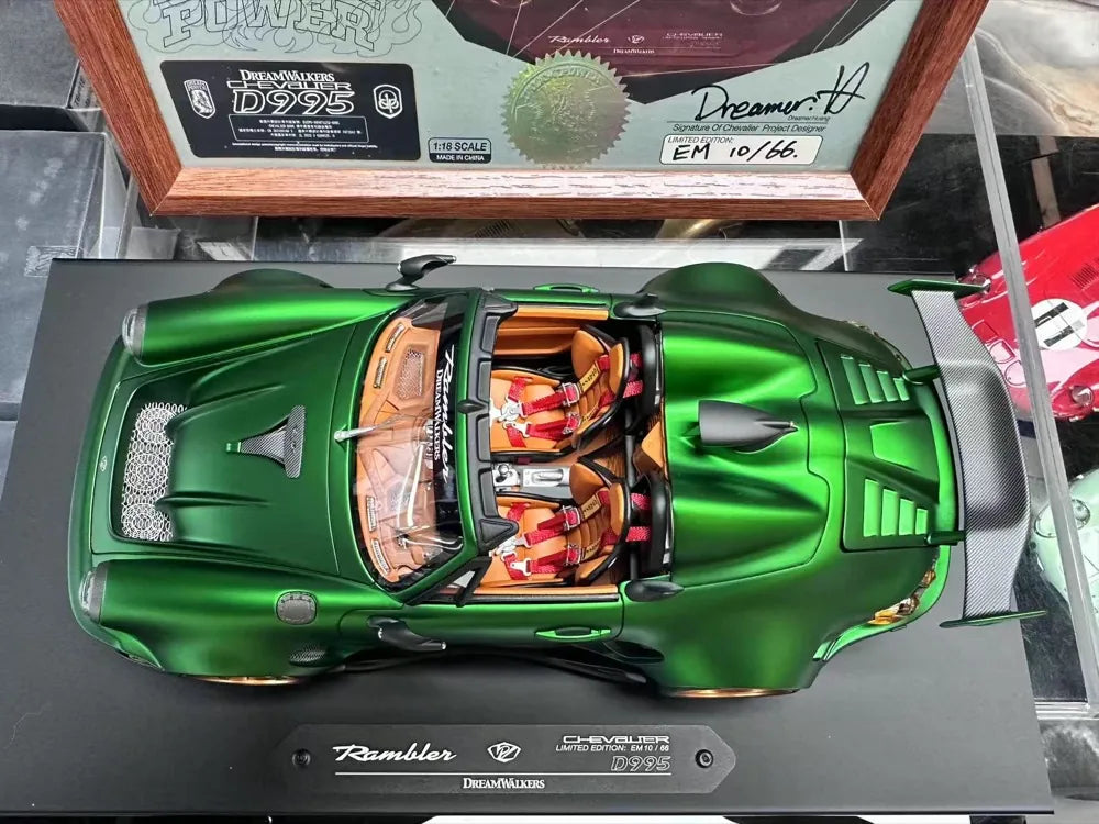 [DreamWalkers] 1:18 Porsche 2020 911 Chevalier D995 Roadster Matte Green Model Car Resin