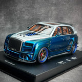 [DreamWalkers] 1:18 Rolls-Royce 2018 Cullinan Widebody Glossy Blue & Silver Model Car Resin
