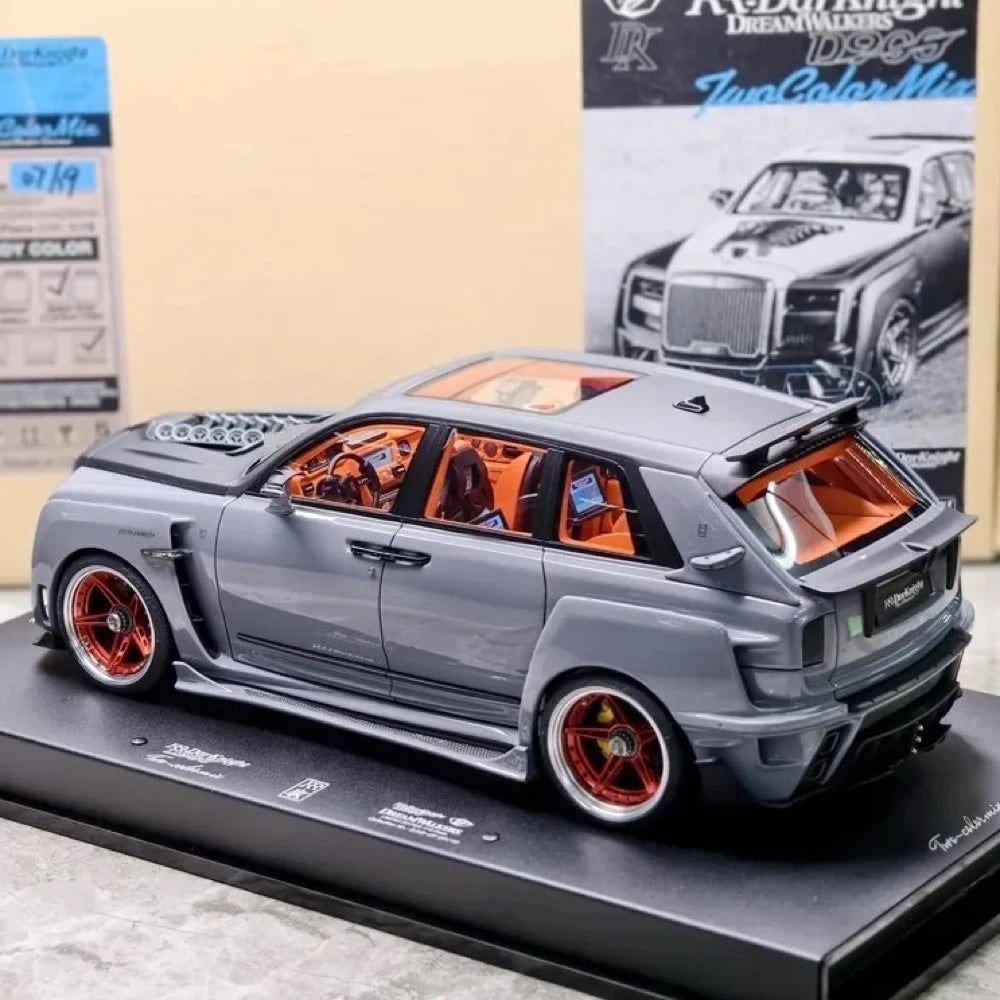 [DreamWalkers] 1:18 Rolls-Royce 2018 Cullinan Widebody Glossy grigio & nero modellino di auto resina