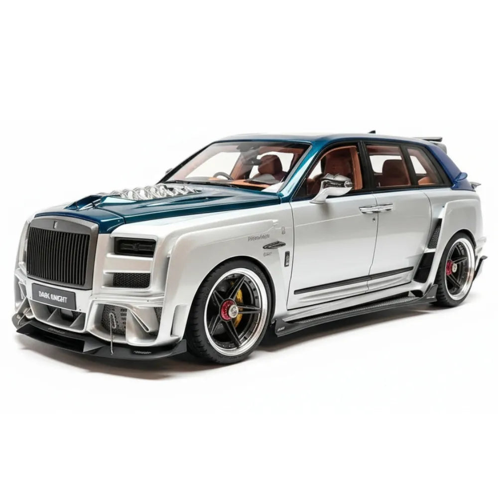 [DreamWalkers] 1:18 Rolls-Royce 2018 Cullinan Widebody Glossy Blue & Silver Model Car Resin