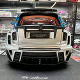 [DreamWalkers] 1:18 Rolls-Royce 2018 Cullinan Widebody Glossy Silver & Blue Model Car Resin