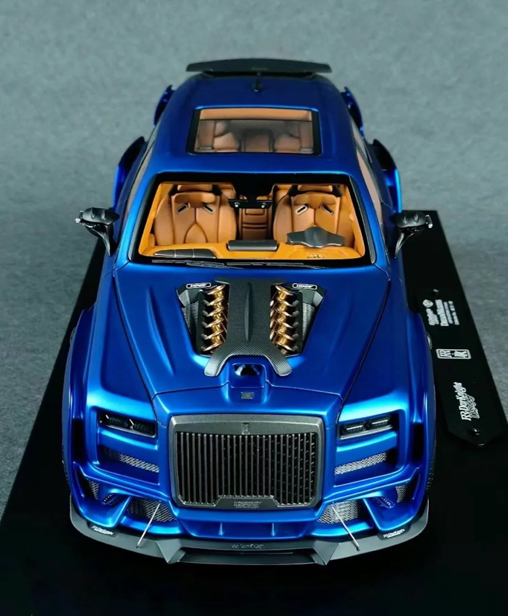 [DreamWalkers] 1:18 Rolls-Royce 2018 Cullinan Widebody Matte Blue Model Car Resin