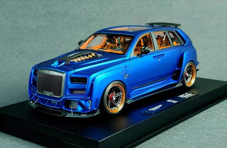 [DreamWalkers] 1:18 Rolls-Royce 2018 Cullinan Widebody Matte Blue Model Car Resin