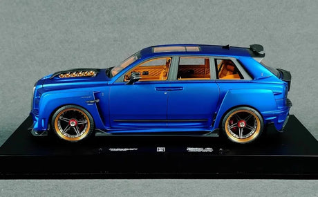 [DreamWalkers] 1:18 Rolls-Royce 2018 Cullinan Widebody Matte Blue Model Car Resin