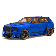 DreamWalkers Rolls-Royce 2018 Cullinan Widebody Matte azul 1:18 – modelo de coleção em resina