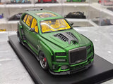 [DreamWalkers] 1:18 Rolls-Royce 2018 Cullinan Widebody Matte Green Model Car Resin
