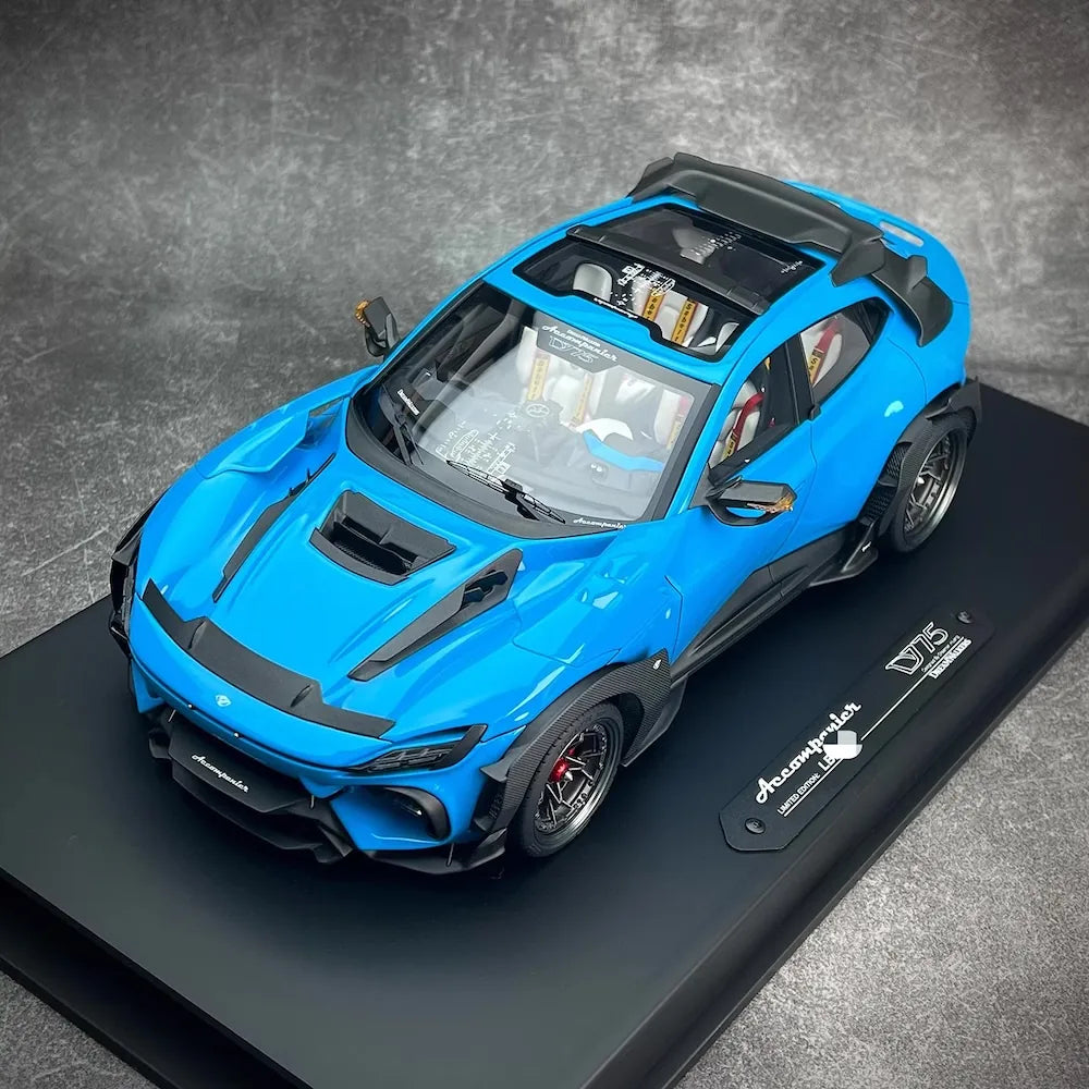 [DreamWalkers] 1:18 Ferrari 2024 Purosangue Mansory Glossy Blue Model Car Resin