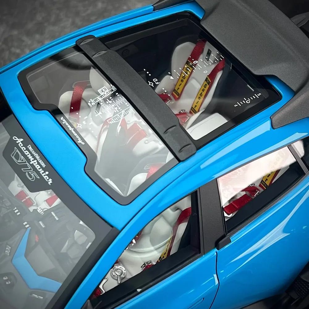 [DreamWalkers] 1:18 Ferrari 2024 Purosangue Mansory Glossy Blue Model Car Resin