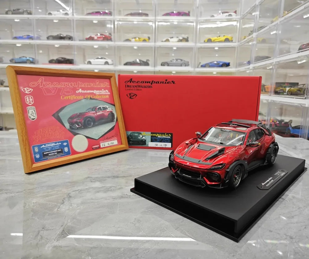 [DreamWalkers] 1:18 Ferrari 2024 Purosangue Mansory Glossy Red Model Car Resin