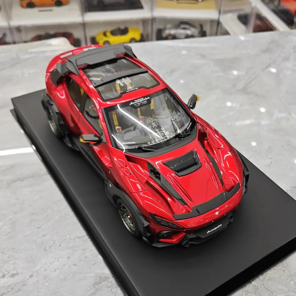 [DreamWalkers] 1:18 Ferrari 2024 Purosangue Mansory Glossy Red Model Car Resin