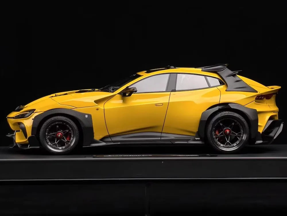 [DreamWalkers] 1:18 Ferrari 2024 Purosangue Mansory グロスy イエロー モデルカー レジン