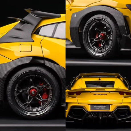 [DreamWalkers] 1:18 Ferrari 2024 Purosangue Mansory Glossy Yellow Model Car Resin