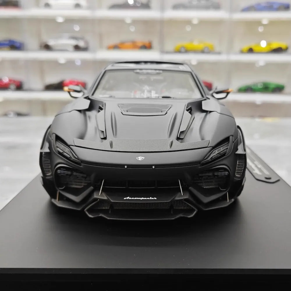 [DreamWalkers] 1:18 Ferrari 2024 Purosangue Mansory opaco nero modellino di auto resina
