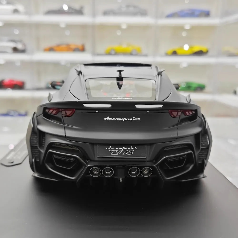 [DreamWalkers] 1:18 Ferrari 2024 Purosangue Mansory opaco nero modellino di auto resina
