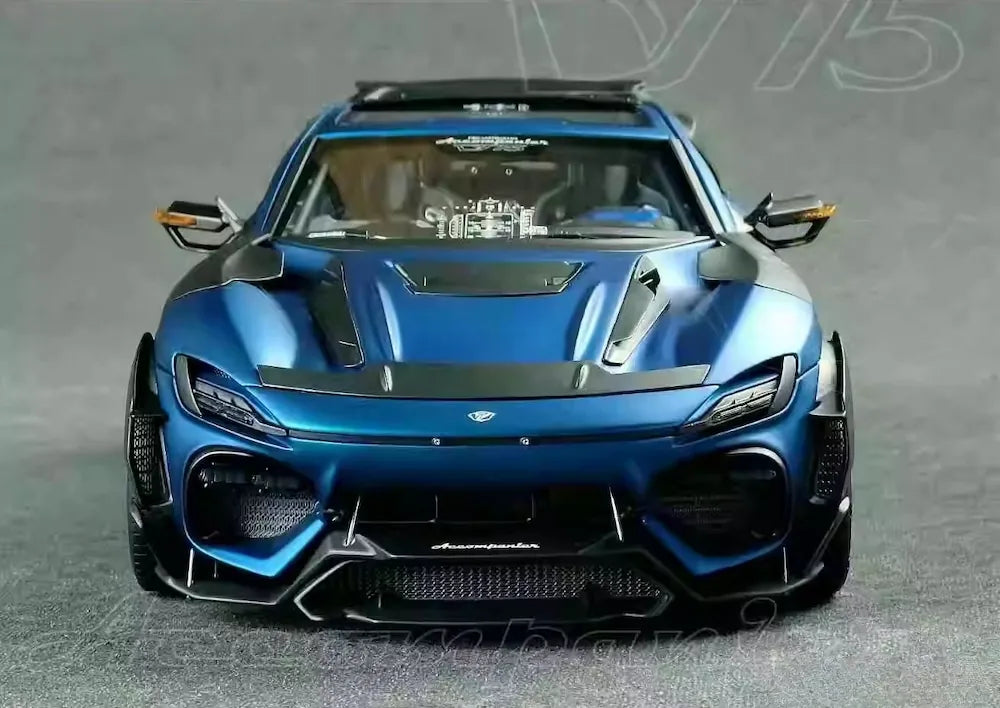 [DreamWalkers] 1:18 Ferrari 2024 Purosangue Mansory Matte Blue Model Car Resin