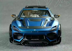 [DreamWalkers] 1:18 Ferrari 2024 Purosangue Mansory Matte Blue Model Car Resin