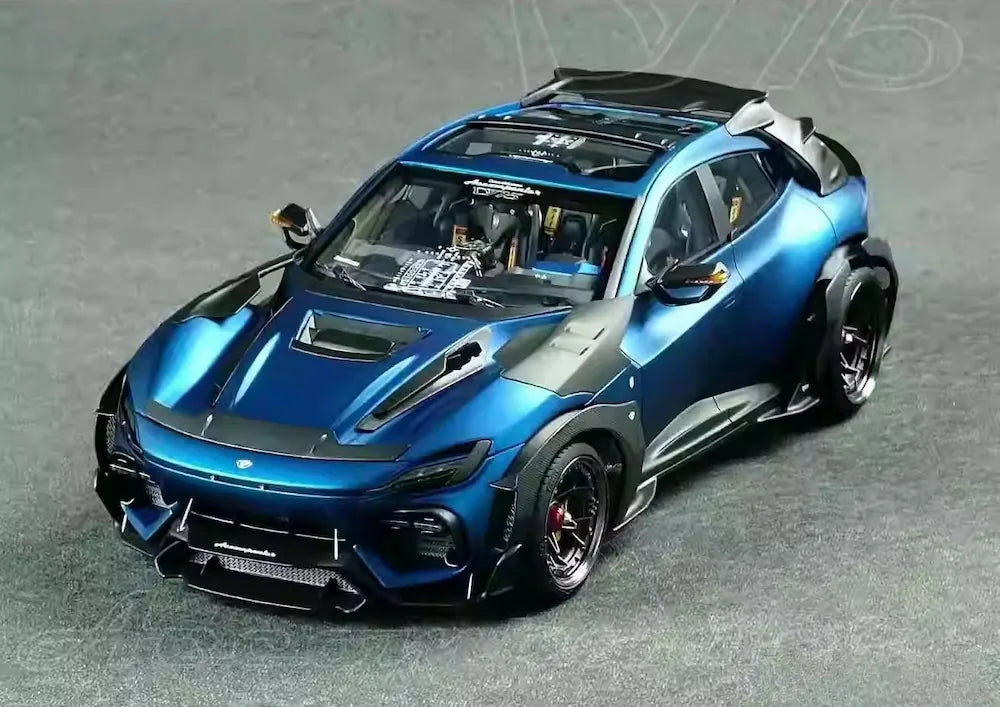 [DreamWalkers] 1:18 Ferrari 2024 Purosangue Mansory Matte Blue Model Car Resin