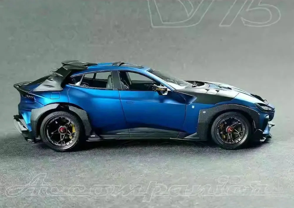 [DreamWalkers] 1:18 Ferrari 2024 Purosangue Mansory Matte Blue Model Car Resin