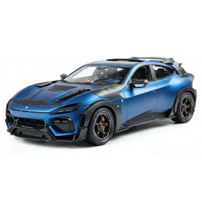 [DreamWalkers] 1:18 Ferrari 2024 Purosangue Mansory Matte Blue Model Car Resin