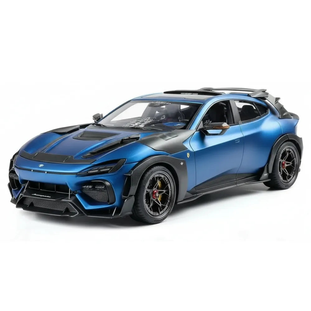 [DreamWalkers] 1:18 Ferrari 2024 Purosangue Mansory Matte Blue Model Car Resin