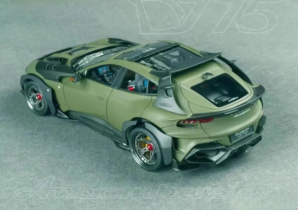 [DreamWalkers] 1:18 Ferrari 2024 Purosangue Mansory Matte Green Model Car Resin