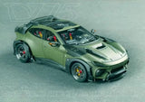 [DreamWalkers] 1:18 Ferrari 2024 Purosangue Mansory Matte Green Model Car Resin