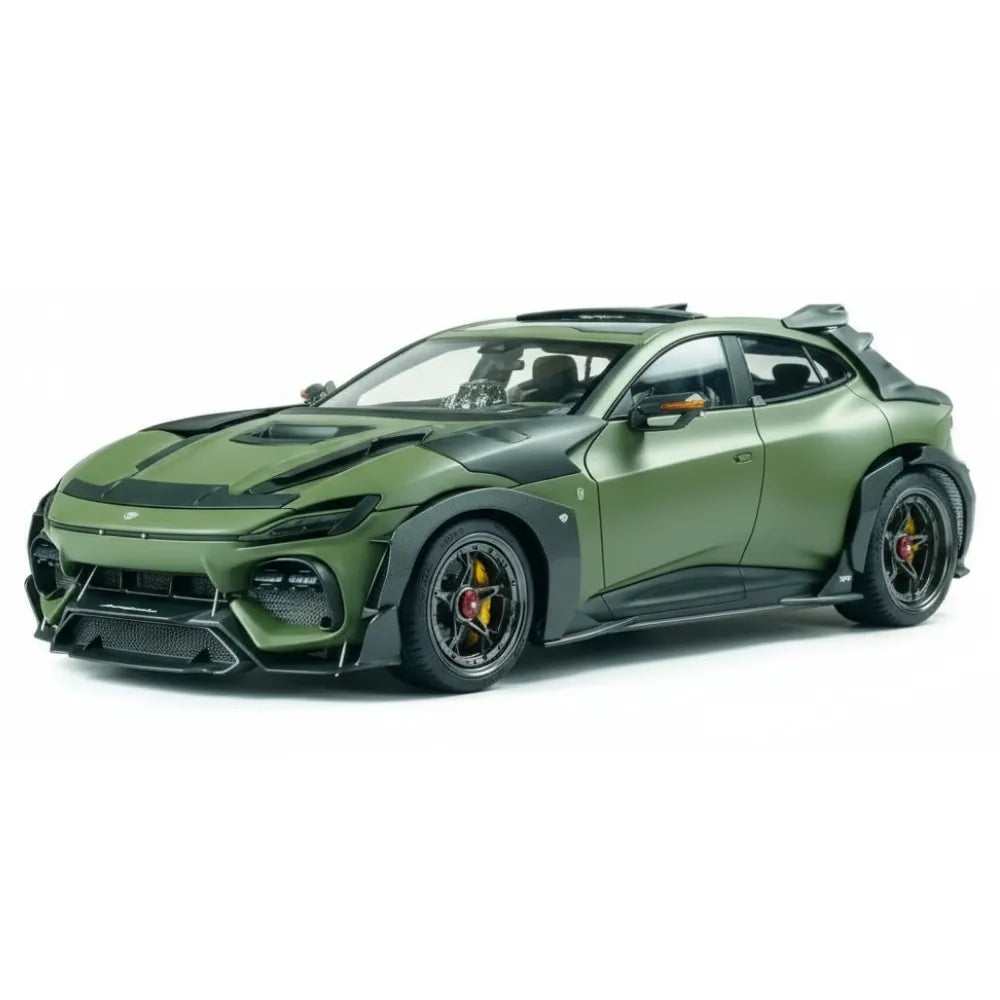[DreamWalkers] 1:18 Ferrari 2024 Purosangue Mansory Matte Green Model Car Resin