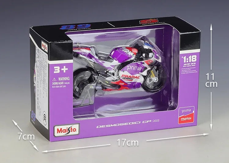 1:18 Ducati 2022 Pramac Desmosedici GP Motorcycle Model