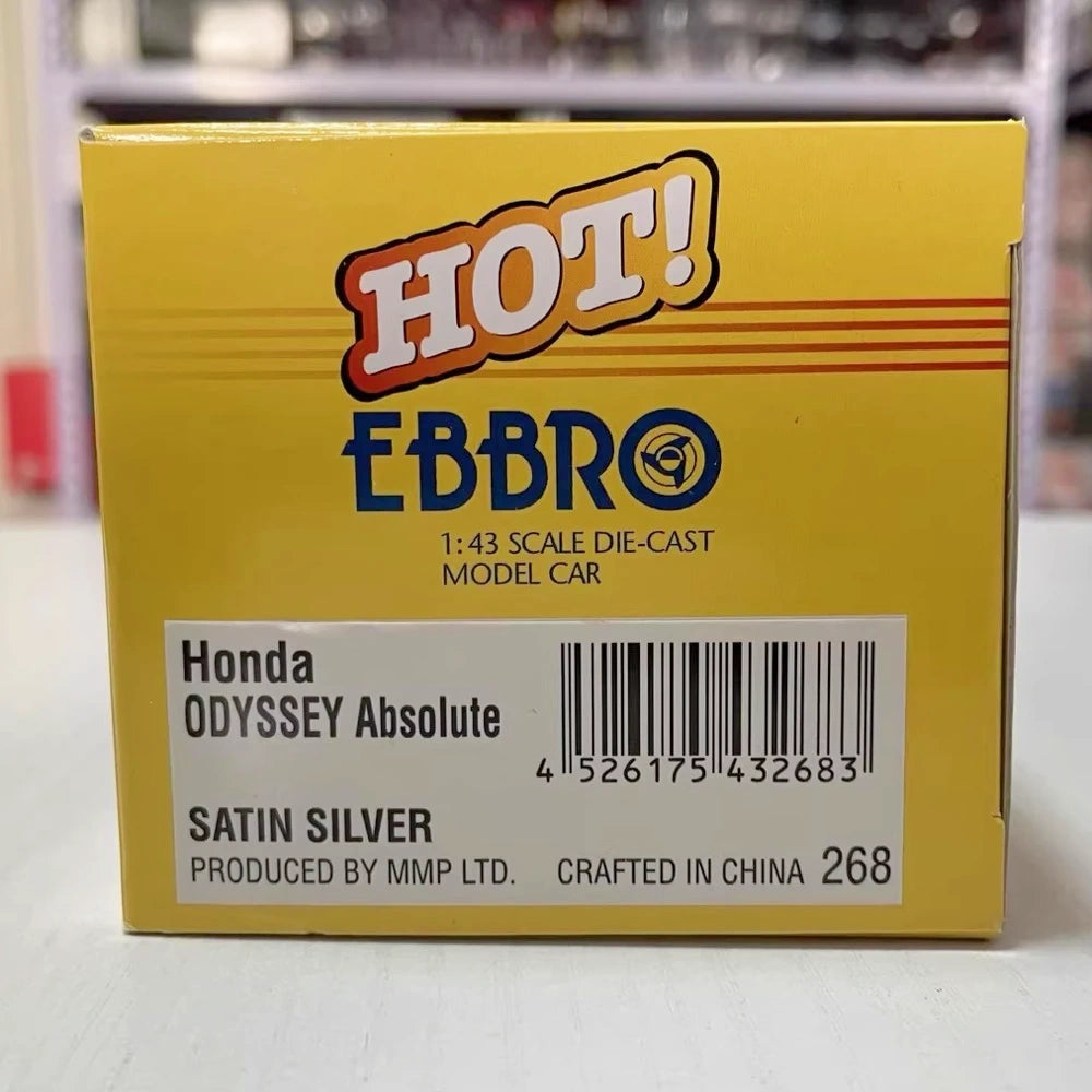 [EBBRO] 1:43 Honda 2000 Odyssey Absolute RA6 Silver Model Car Die-Cast