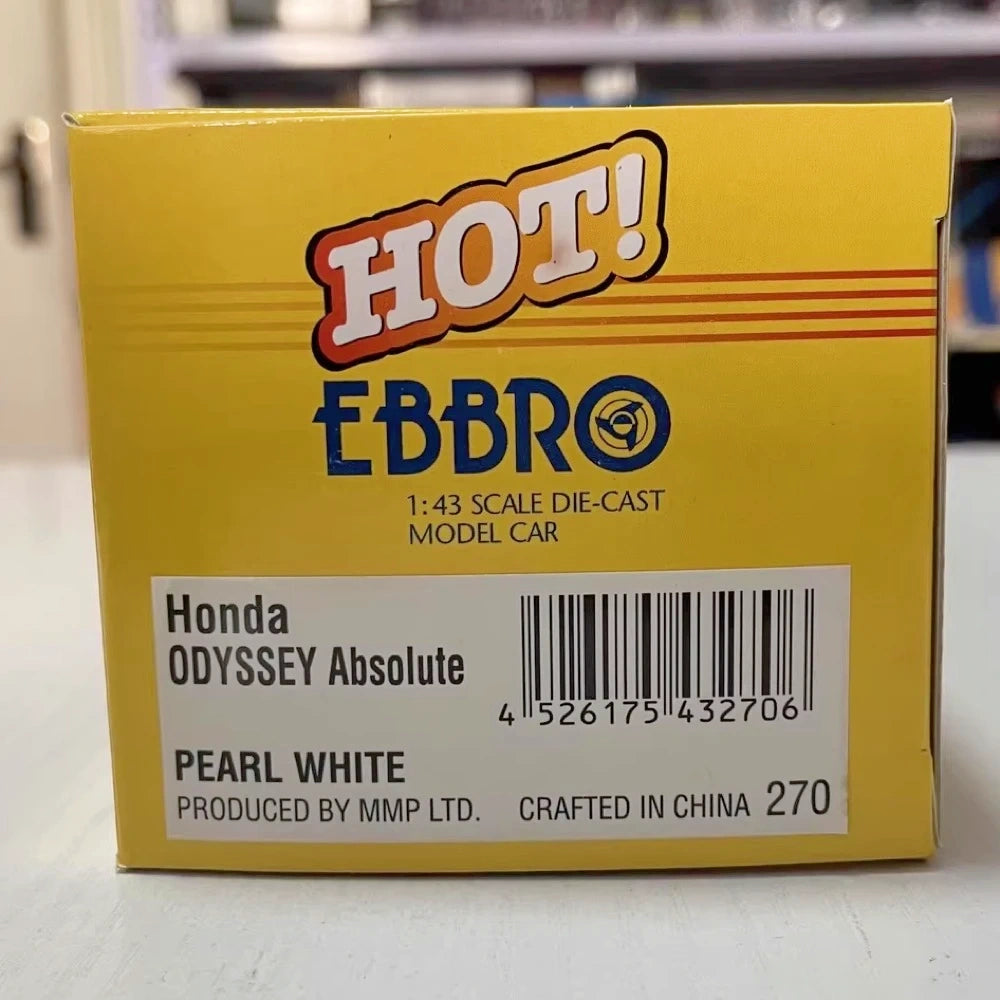[EBBRO] 1:43 Honda 2000 Odyssey Absolute RA6 White Model Car Die-Cast
