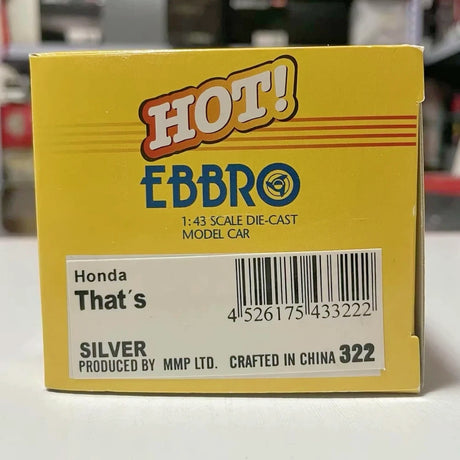 [EBBRO] 1:43 Honda 2002 That's Silver Model Car Die-Cast