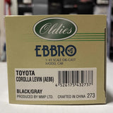 [EBBRO] 1:43 Toyota 1983 Corolla Levin AE86 Black Model Car Die-Cast