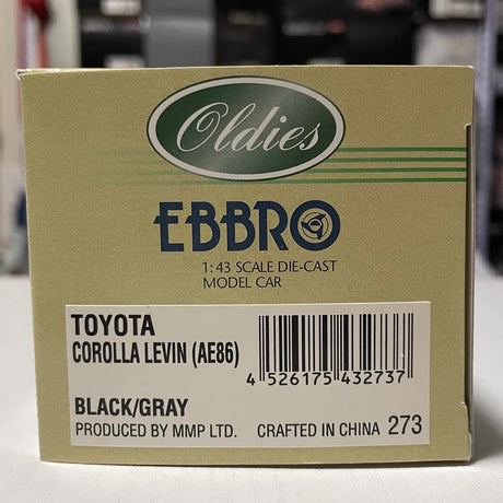 [EBBRO] 1:43 Toyota 1983 Corolla Levin AE86 Black Model Car Die-Cast