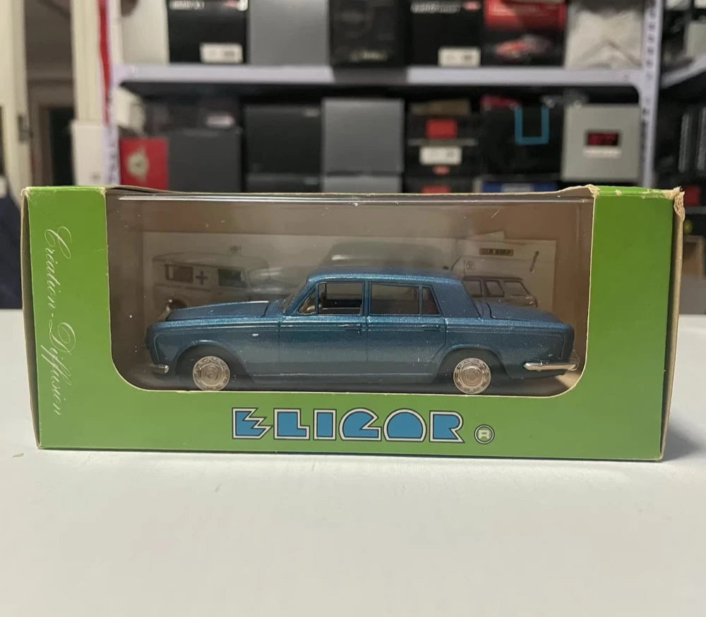 [Eligor] 1:43 Rolls-Royce 1975 silver Shadow blå modellbil Die-Cast