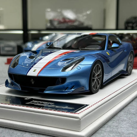 F.C Model Ferrari 2015 F12tdf Blue Tricolore Stripe 1:18 – Resina modello in resina collezionabile