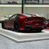 F.C Malli Ferrari 2015 F12tdf Metalli Punainen Musta Valkoinen Raita 1:18 – Keräilyhartsimalli Hartsi