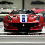 F.C Model Ferrari 2015 F12tdf Striscia Rossa, Blu Bianca 1:18 – Resina Modello in Resina da collezione