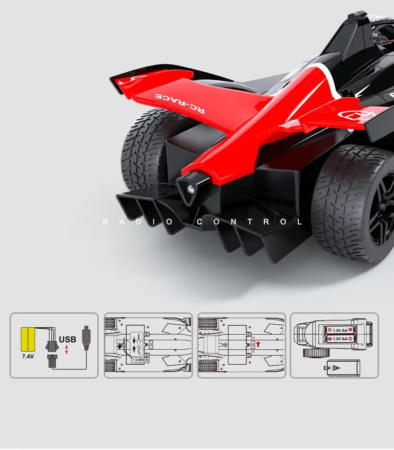 1:10 Scale F1 RC Racing Car – 2.4GHz High-Speed Drift with LED Lights RC Car