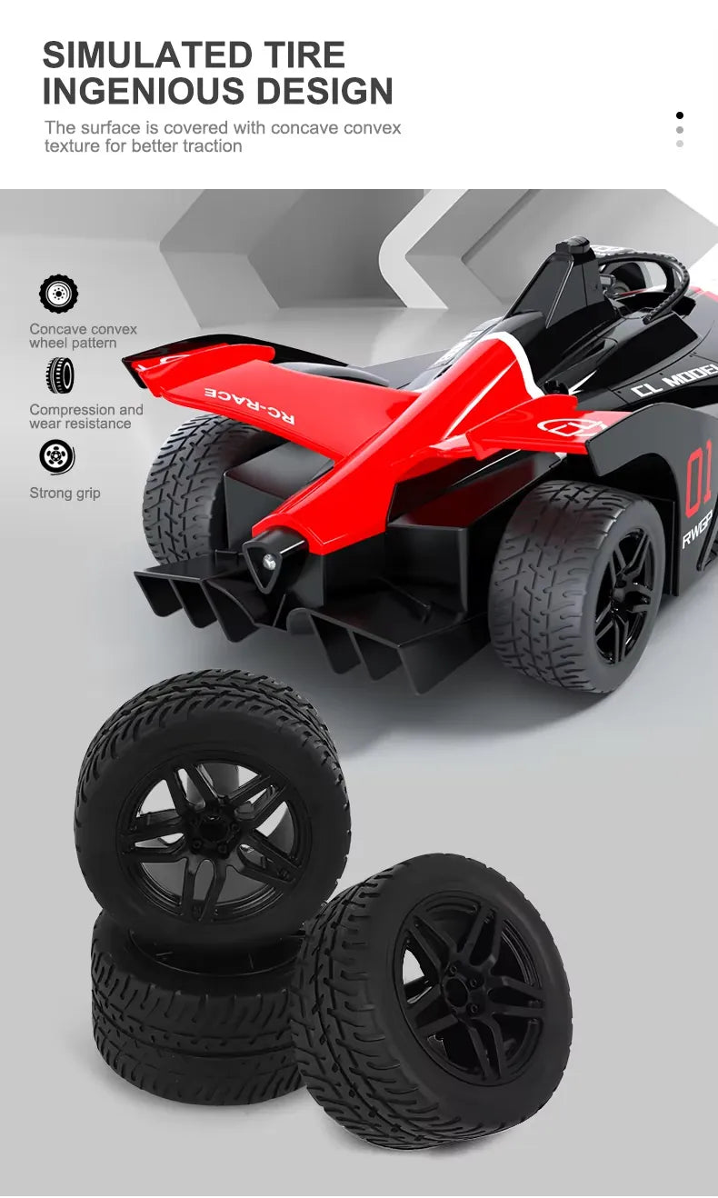 1:10 Scale F1 RC Racing Car – 2.4GHz High-Speed Drift with LED Lights RC Car