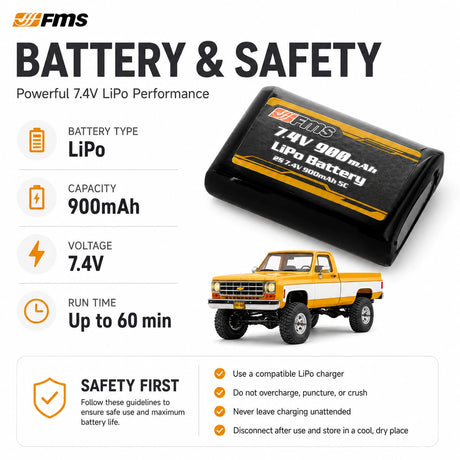 FMS FCX18 1:18 Chevrolet K10 RC Crawler Brushed 4WD RTR سيارة تحكم عن بعد